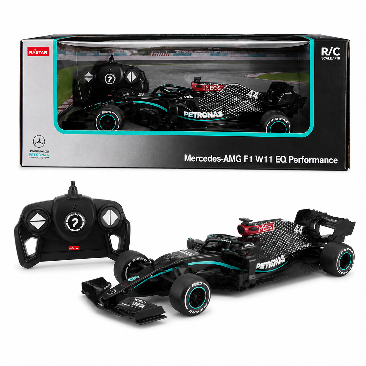 Rastar Scale 1 : 18 2.4GHz Remote Control Car - Mercedes AMG F1 W11 EQ Performance