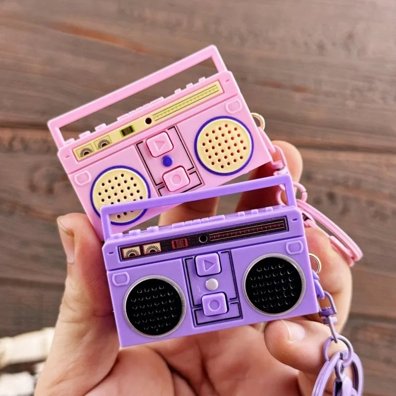 Mini Retro Recorder Keychain