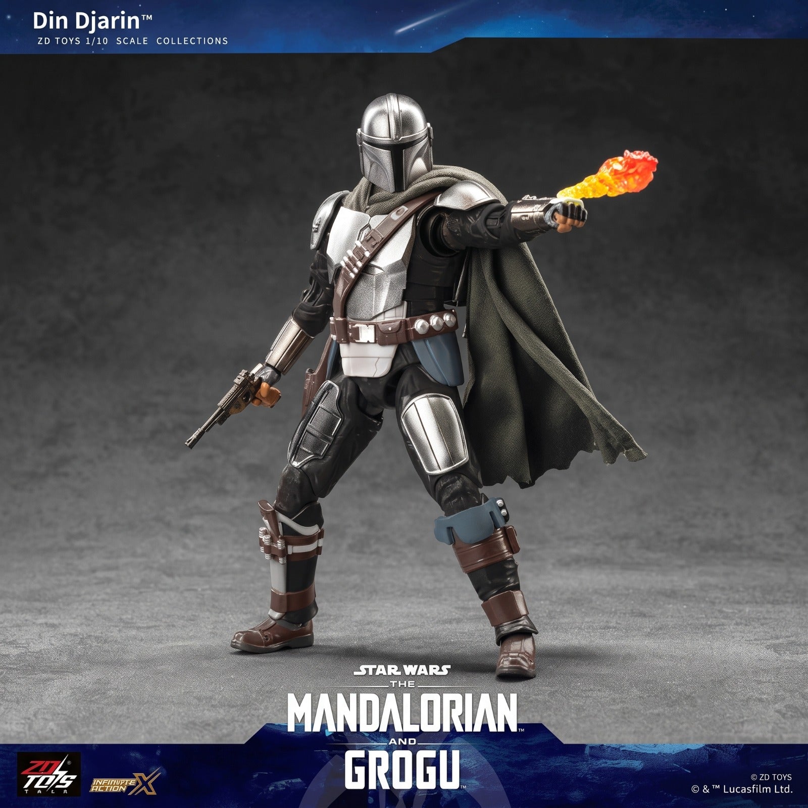 Starwars Mandalorian Action Figure By Zd Toys