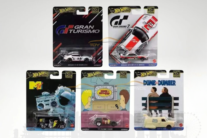 Hot Wheels Premium Pop Culture Vehicles Exclusive Collection - Select From Drop Down Menu