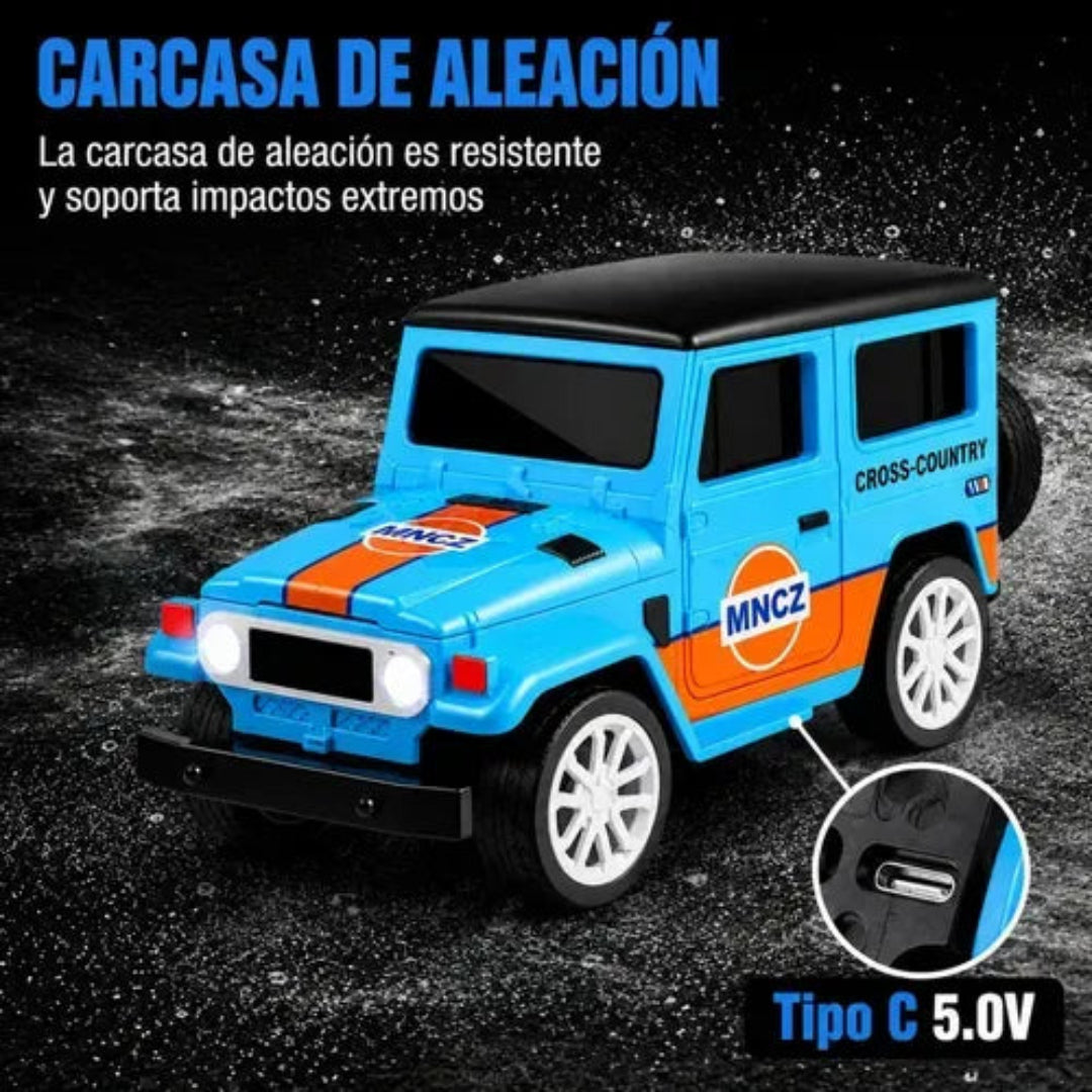TRASPED 1:64 Mini R/C Speed-Regulating Alloy Model Car – Blue Cross-Country Edition