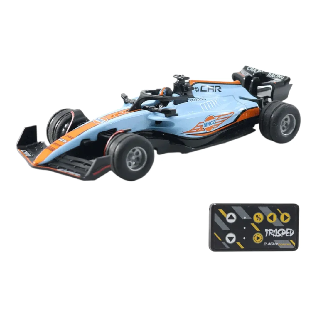 TRASPED Mini RC Formula Racing Car with 2.4GHz Remote Control โ Blue & Orange