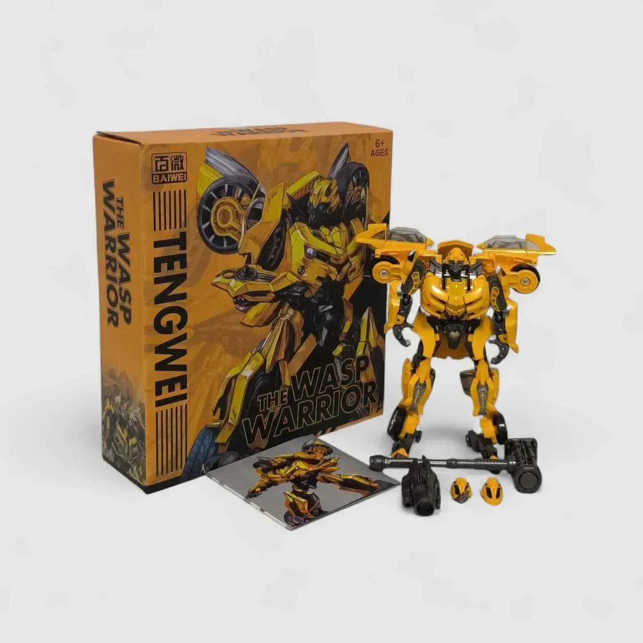 The Wasp Warrior Transforming Robot Action Figure 16.5cm Approx | Premium Convertible Robot Toy with Accessories
