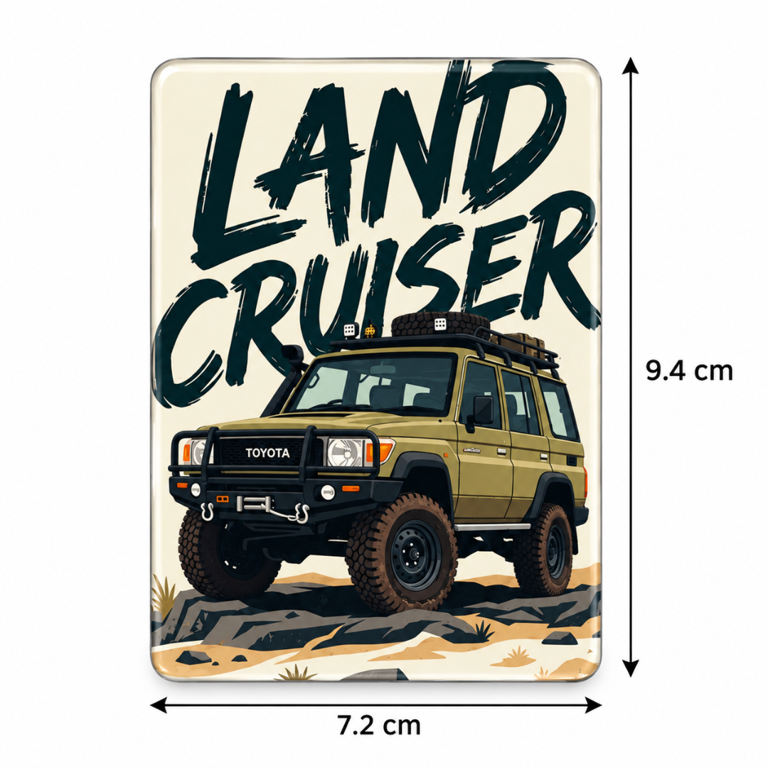 Toyota Land Cruiser Fridge Car Magnet – Off-Road 4x4 SUV Design | 7.2 × 9.4 cm
