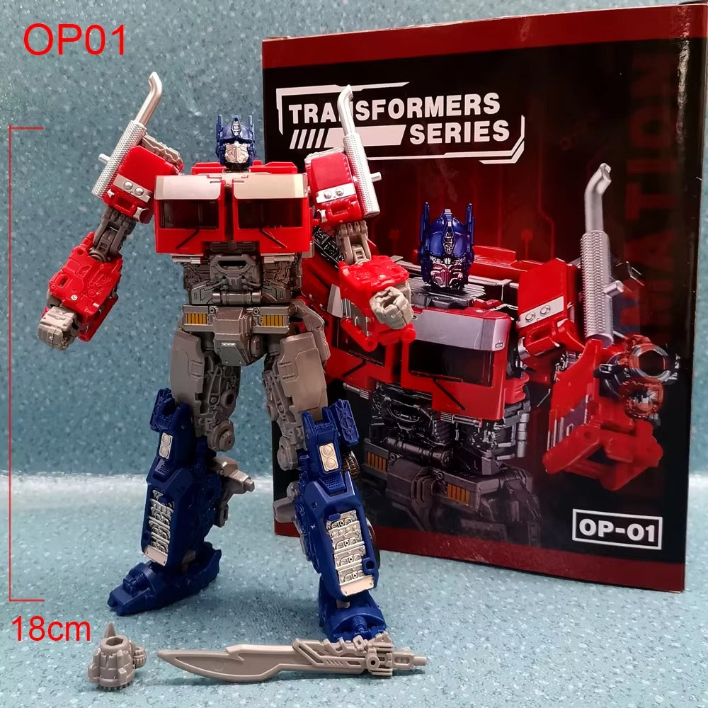 Transformers Series OP-01 Optimus Prime Transforming Robot Action Figure | 2-in-1 Truck to Robot | 18 cm Collectible Toy | Premium Action Figure