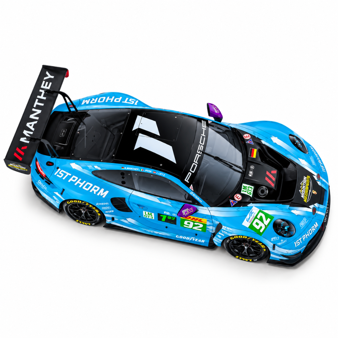 Trends Hobby Porsche 911 GT3 R Manthey 1st Phorm 2025 Le Mans 24H LMGT3 Winner #92 1:64 Diecast Model Car– TH-119