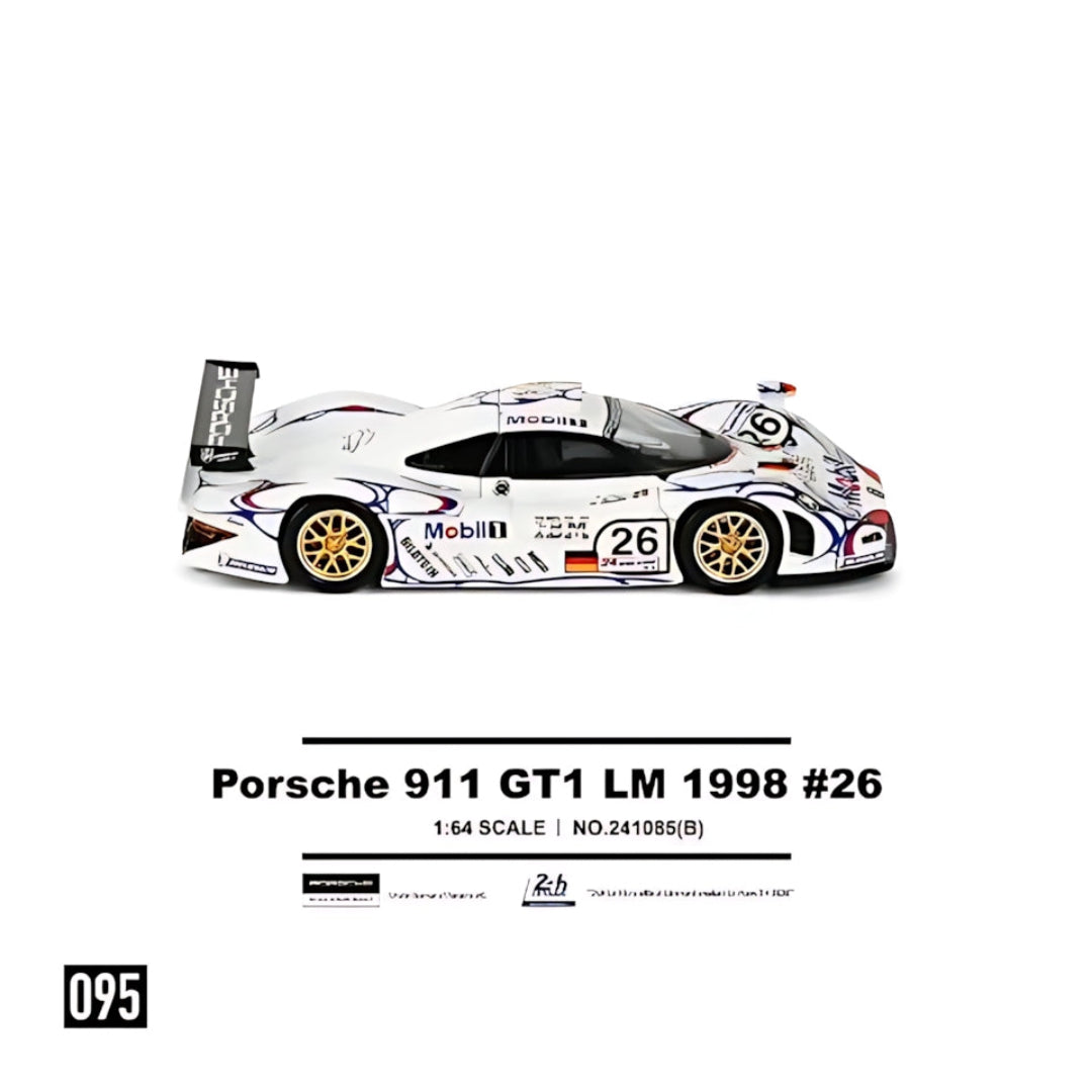 Trends Hobby Scale 1 : 64 Die Cast Model - Porsche 911 GT1 Le Mans LM 1998 #26 - Champion TH-095