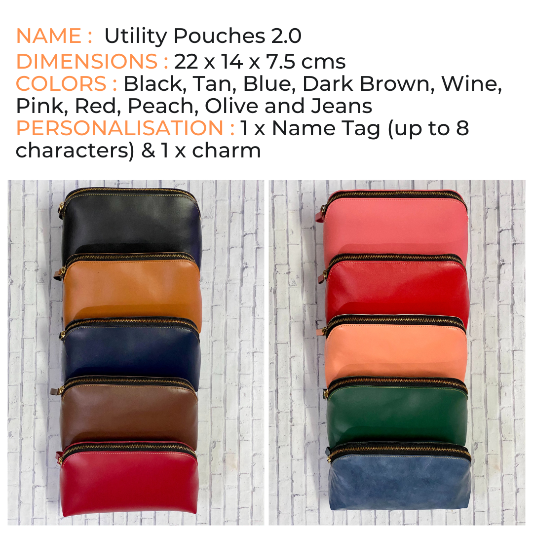 Personalised Utility Pouches 2.0 ( No Cod Allowed on this product ) - Prepaid Orders Only