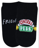 Friends Logo And Central Perk Lowcut Socks For Women - Black - ThePeppyStore
