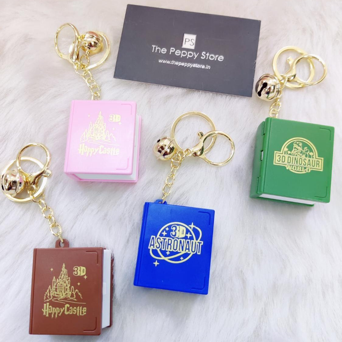 Quirky 3D Diary Themed-World Pop-up Keychain (Select From Drop Down) - ThePeppyStore