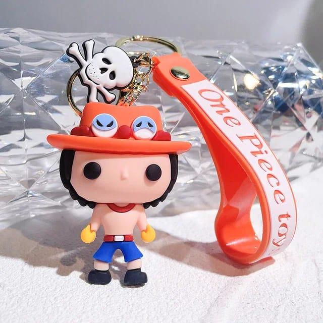 One Piece Character 3D Silicon Keychain with Bagcharm and Strap (Choose From DropDown Menu) - ThePeppyStore