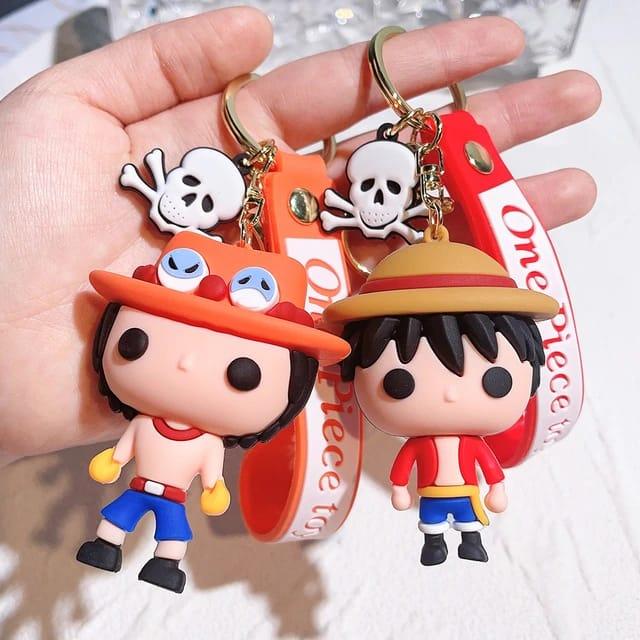 One Piece Character 3D Silicon Keychain with Bagcharm and Strap (Choose From DropDown Menu) - ThePeppyStore