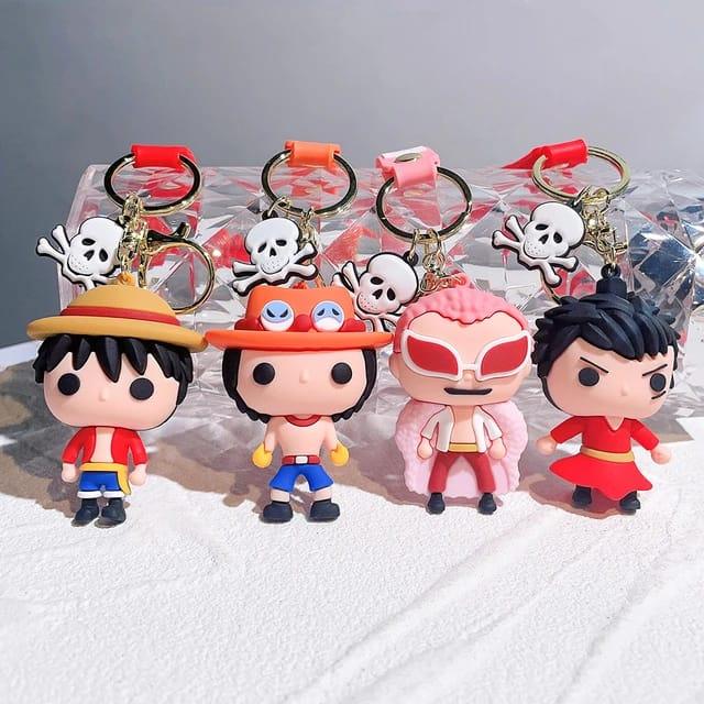 One Piece Character 3D Silicon Keychain with Bagcharm and Strap (Choose From DropDown Menu) - ThePeppyStore
