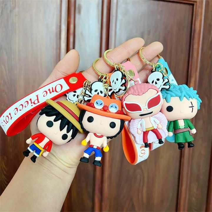One Piece Character 3D Silicon Keychain with Bagcharm and Strap (Choose From DropDown Menu) - ThePeppyStore