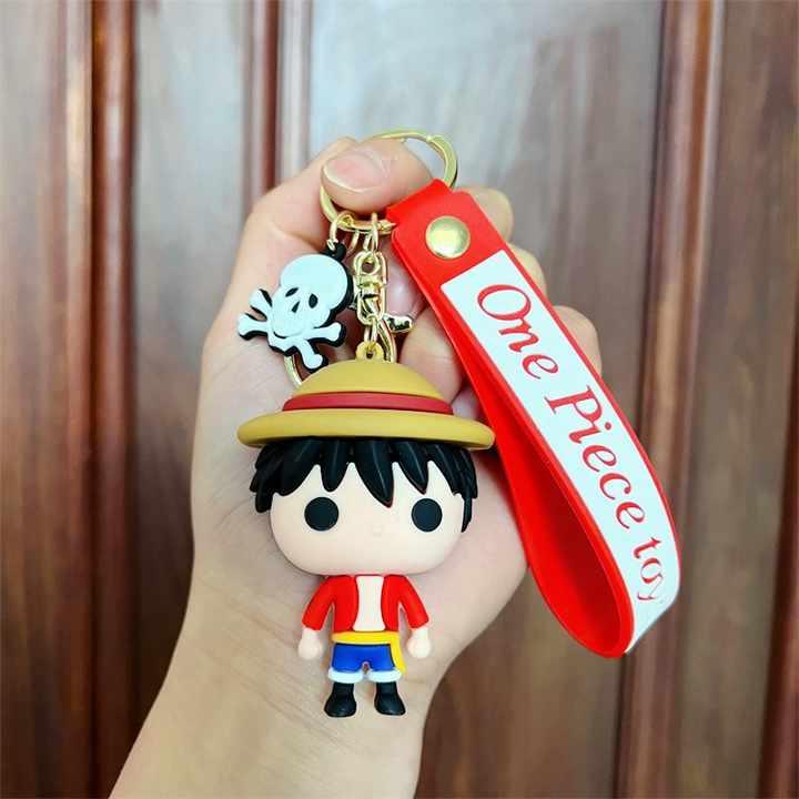 One Piece Character 3D Silicon Keychain with Bagcharm and Strap (Choose From DropDown Menu) - ThePeppyStore