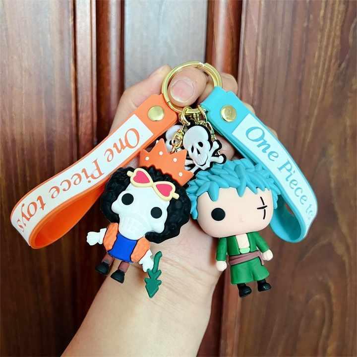 One Piece Character 3D Silicon Keychain with Bagcharm and Strap (Choose From DropDown Menu) - ThePeppyStore