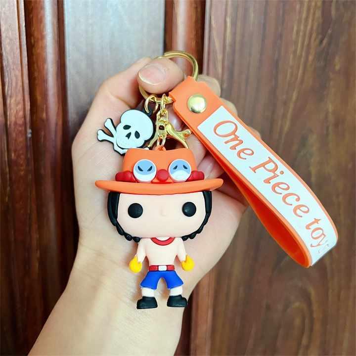One Piece Character 3D Silicon Keychain with Bagcharm and Strap (Choose From DropDown Menu) - ThePeppyStore