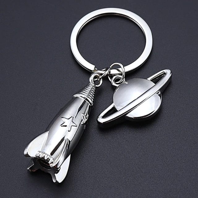 Rocket Metal Keychain
