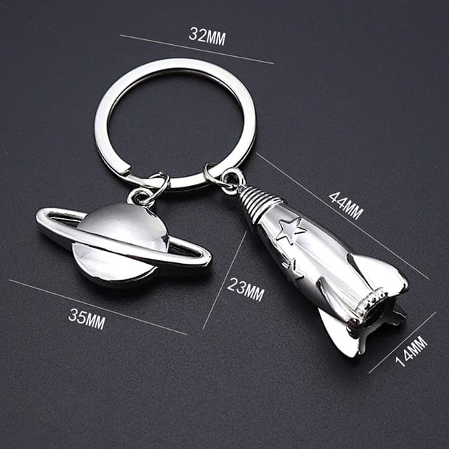 Rocket Metal Keychain