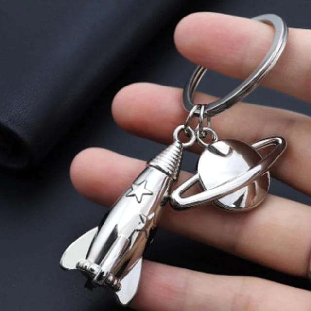 Rocket Metal Keychain