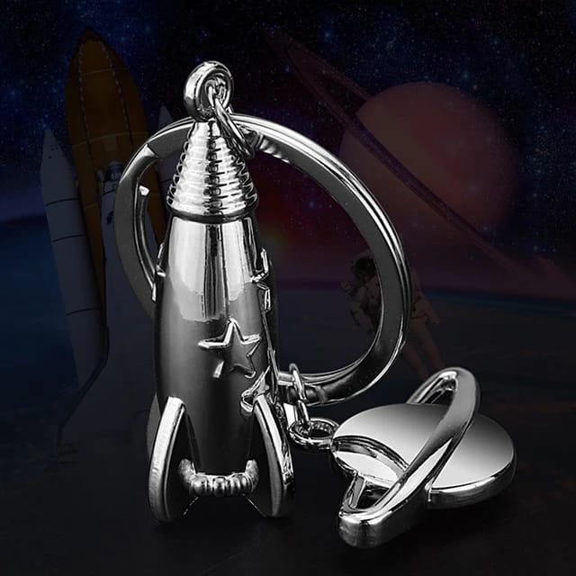 Rocket Metal Keychain