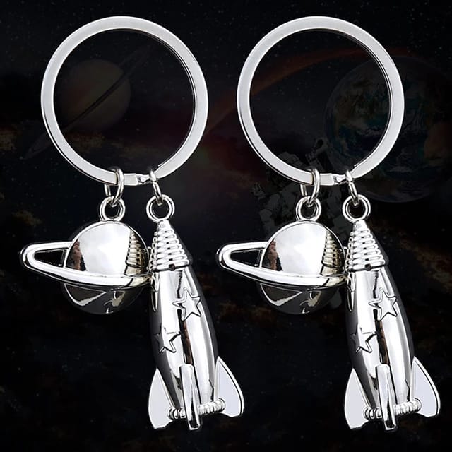 Rocket Metal Keychain
