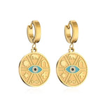Symbolic Turkish Treasure Hoop Earrings - ThePeppyStore