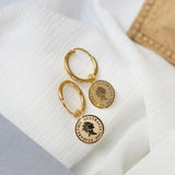 Vintage Queen Elizabeth Coin Earrings - ThePeppyStore