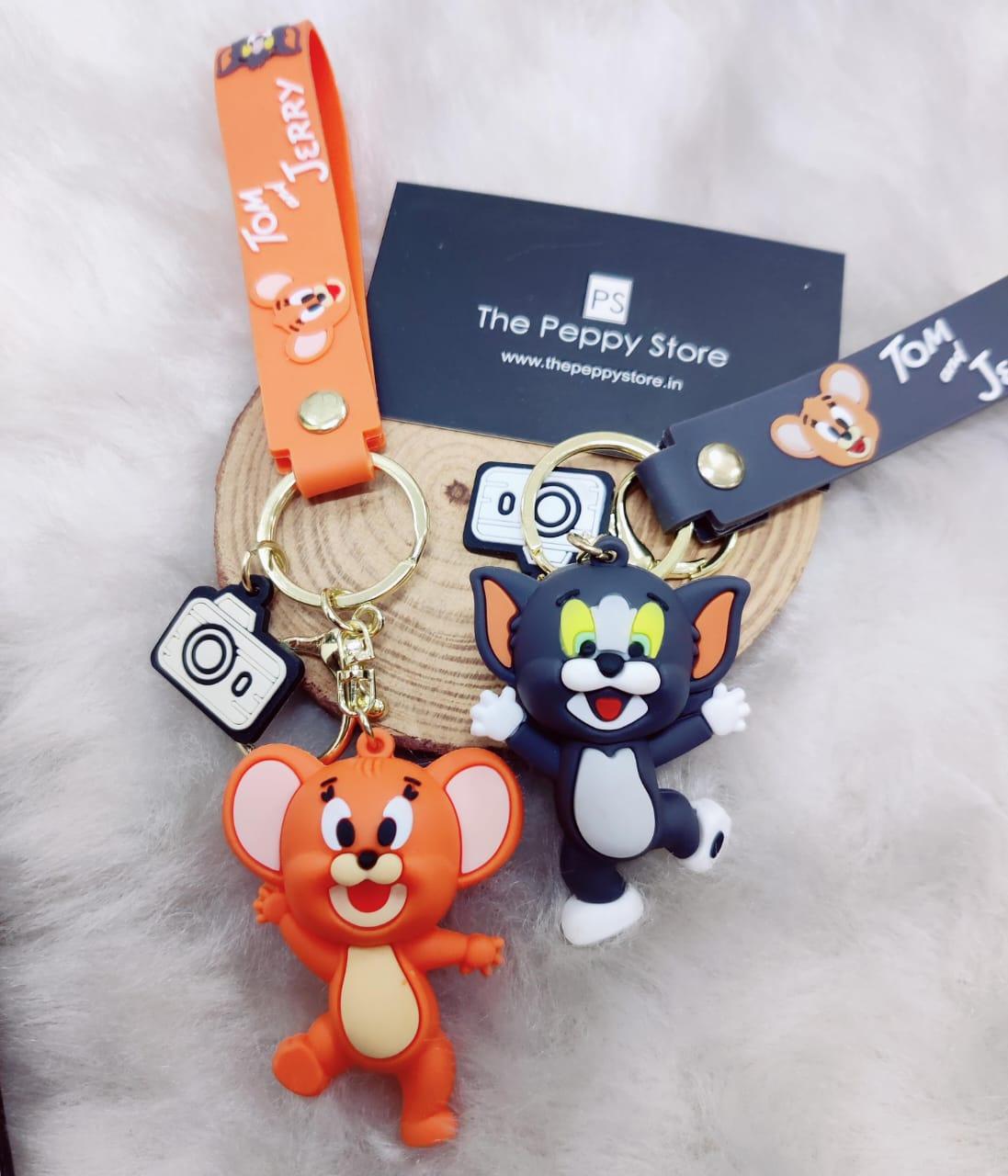 Tom and Jerry Keychain + Bag charm + Strap (Set of 2)