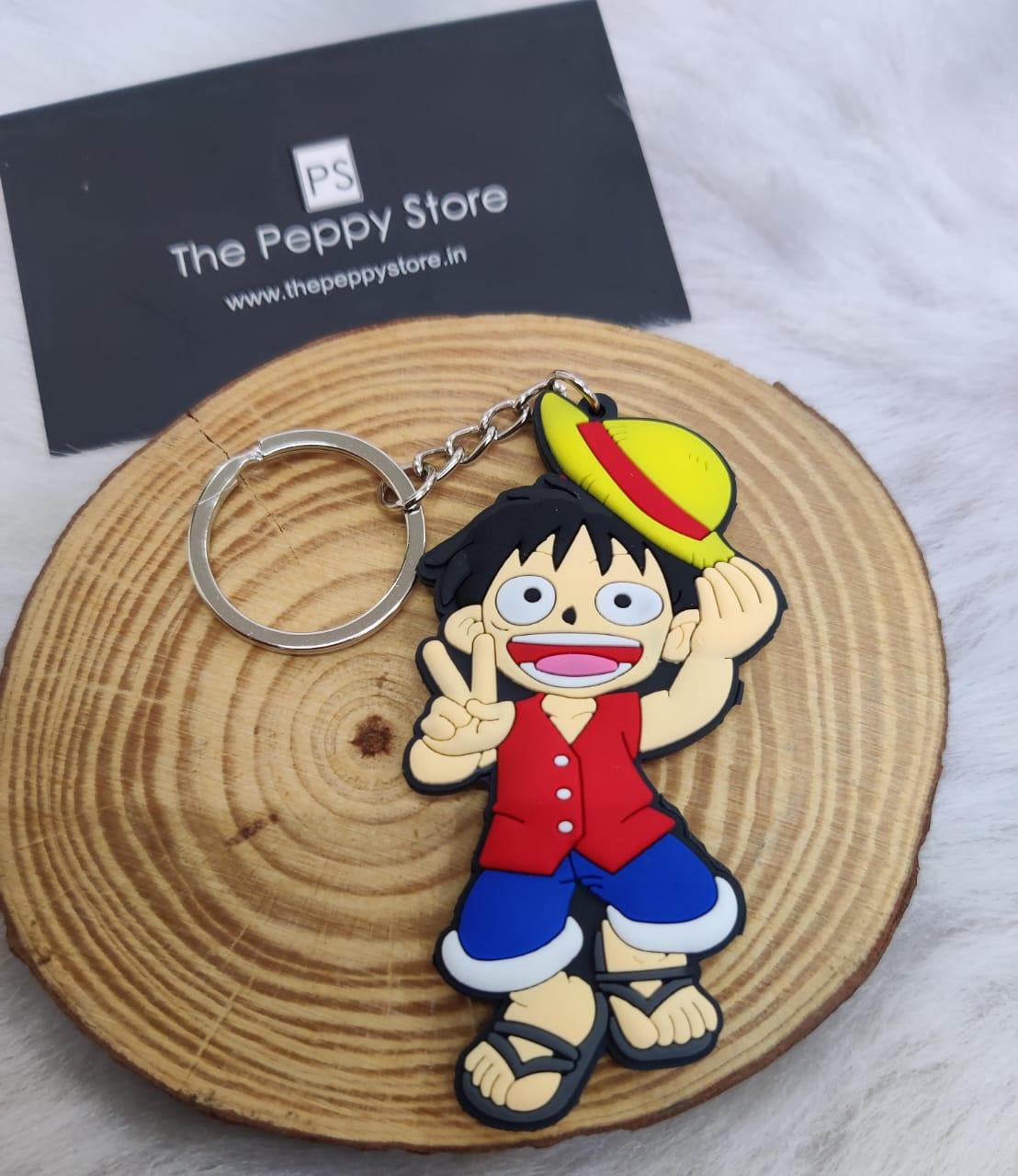 One Piece Character 2D Rubber Keychain (Choose From DropDown Menu) - ThePeppyStore