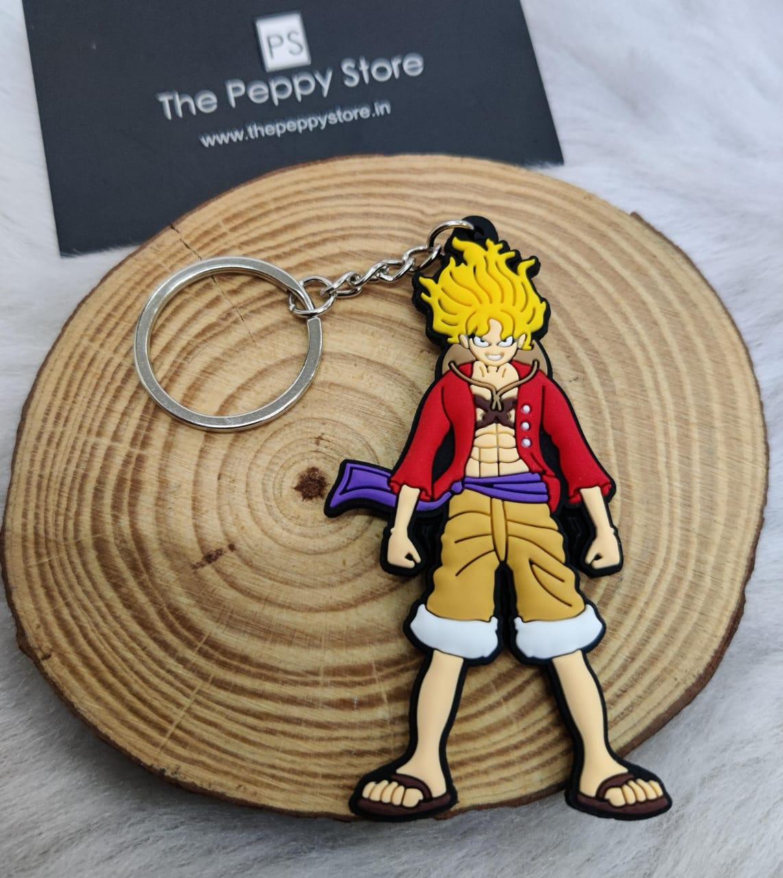 One Piece Character 2D Rubber Keychain (Choose From DropDown Menu) - ThePeppyStore