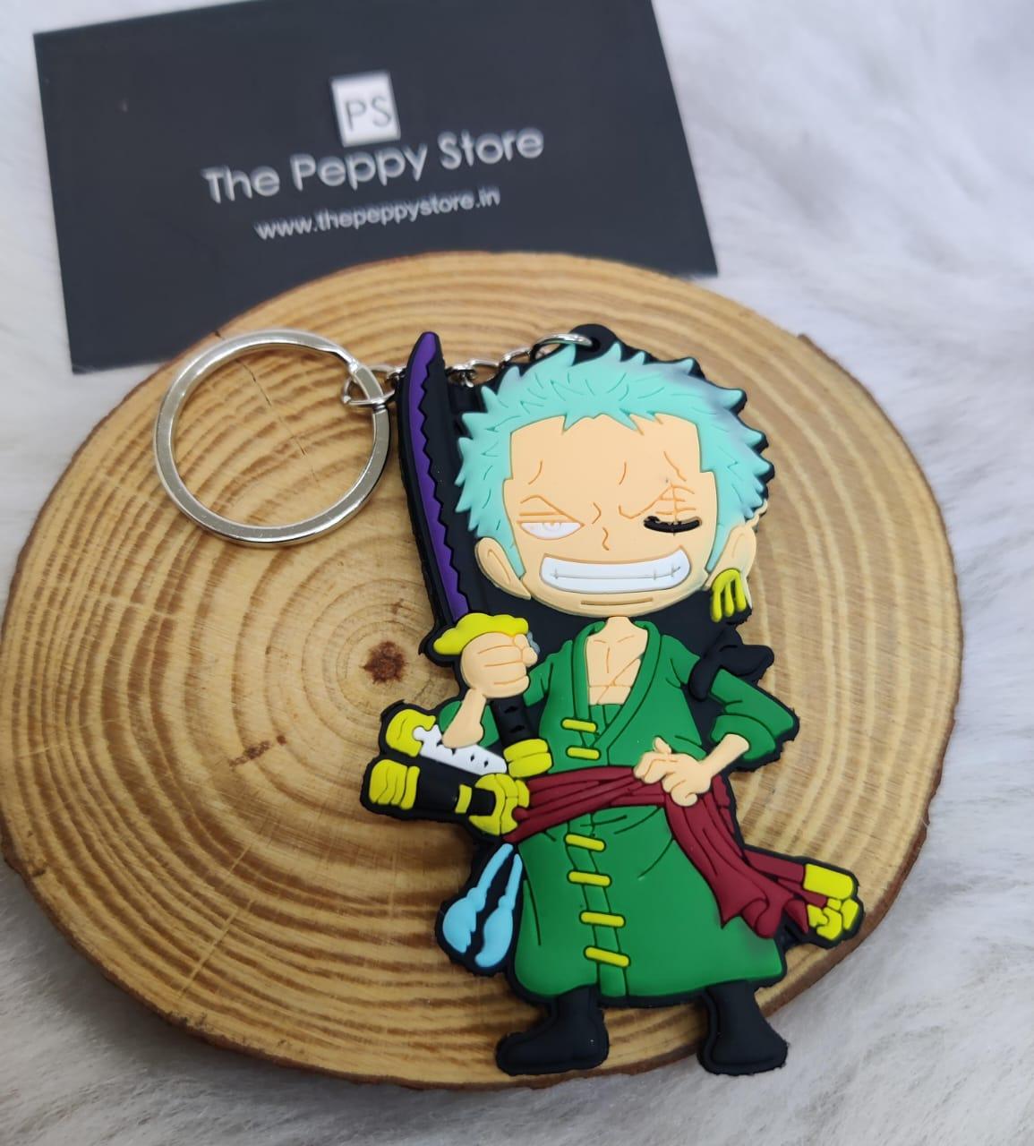 One Piece Character 2D Rubber Keychain (Choose From DropDown Menu) - ThePeppyStore