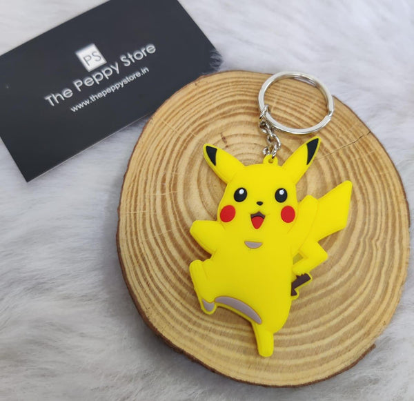 Pokemon Pikachu 2D Rubber Keychain - ThePeppyStore
