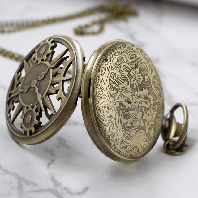 Vintage Antique Pocket Watch Keychain - ThePeppyStore