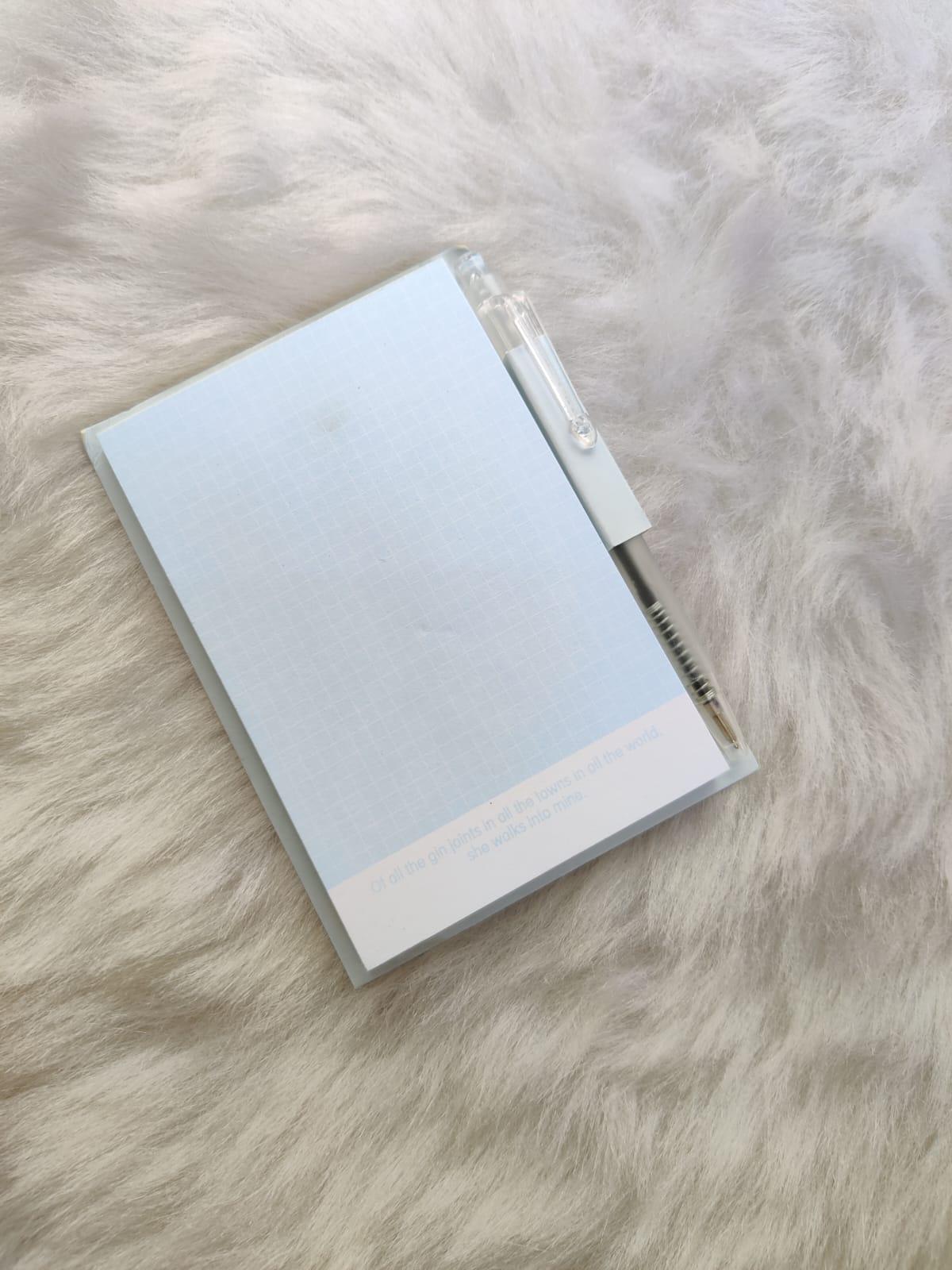 Mini notepad with pen Clearance