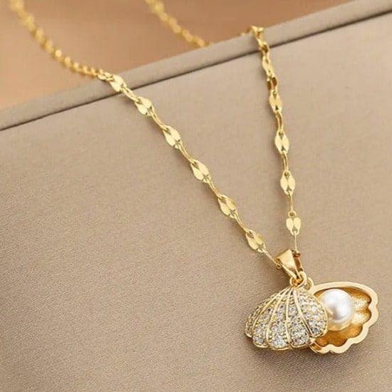 Shell Pearl Necklace - ThePeppyStore