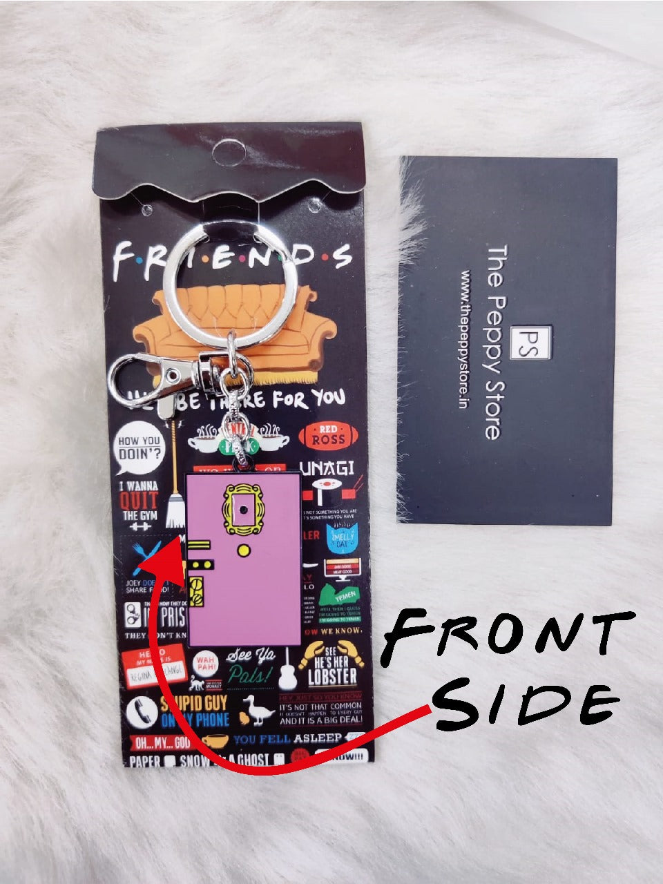 Friends Door Keychain With Bagcharm - Detail View