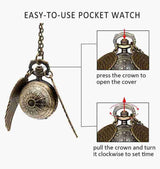 Harry Potter Vintage Snitch Pocket Watch Keychain