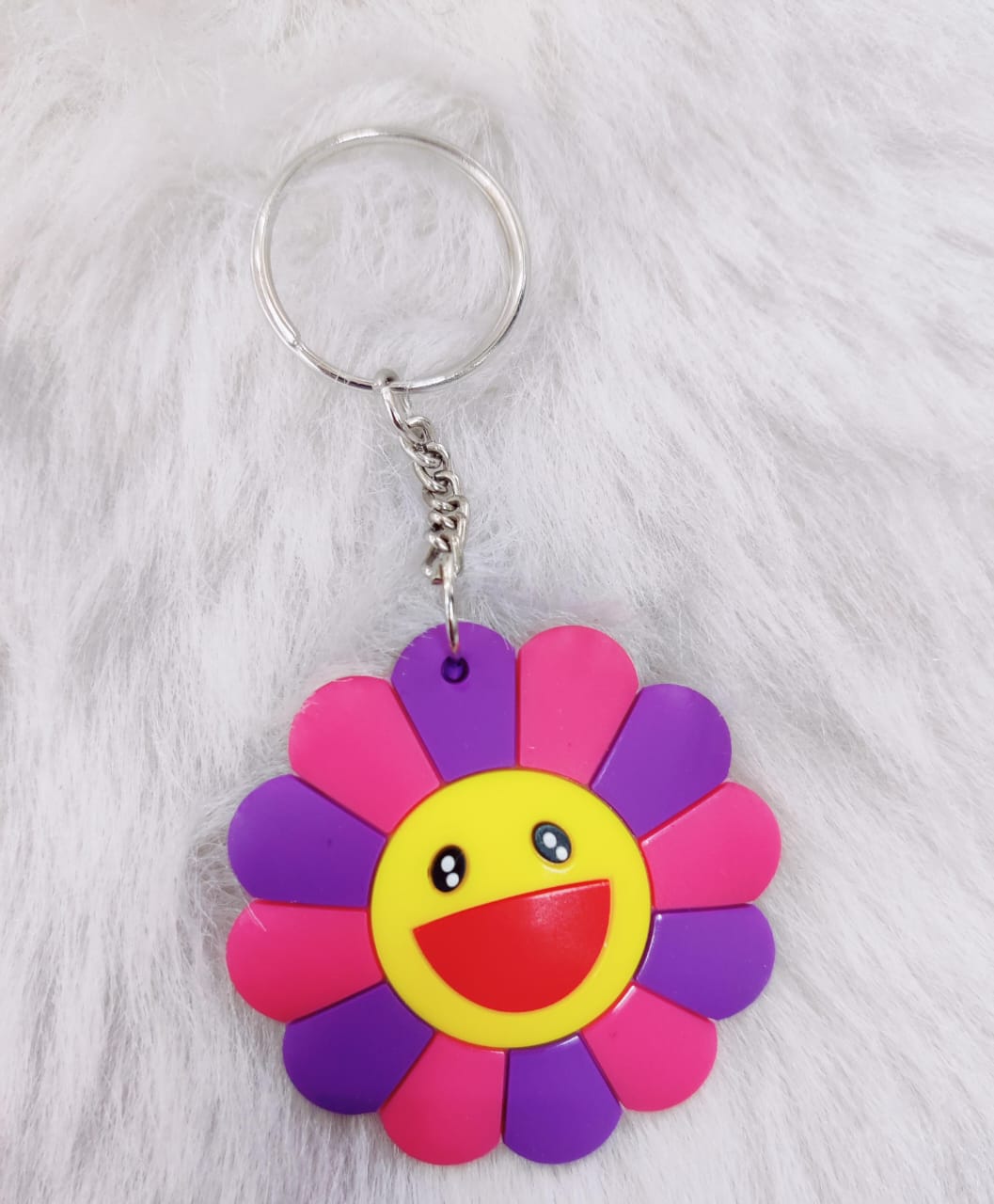 Flower Rubber Keychain ThePeppyStore