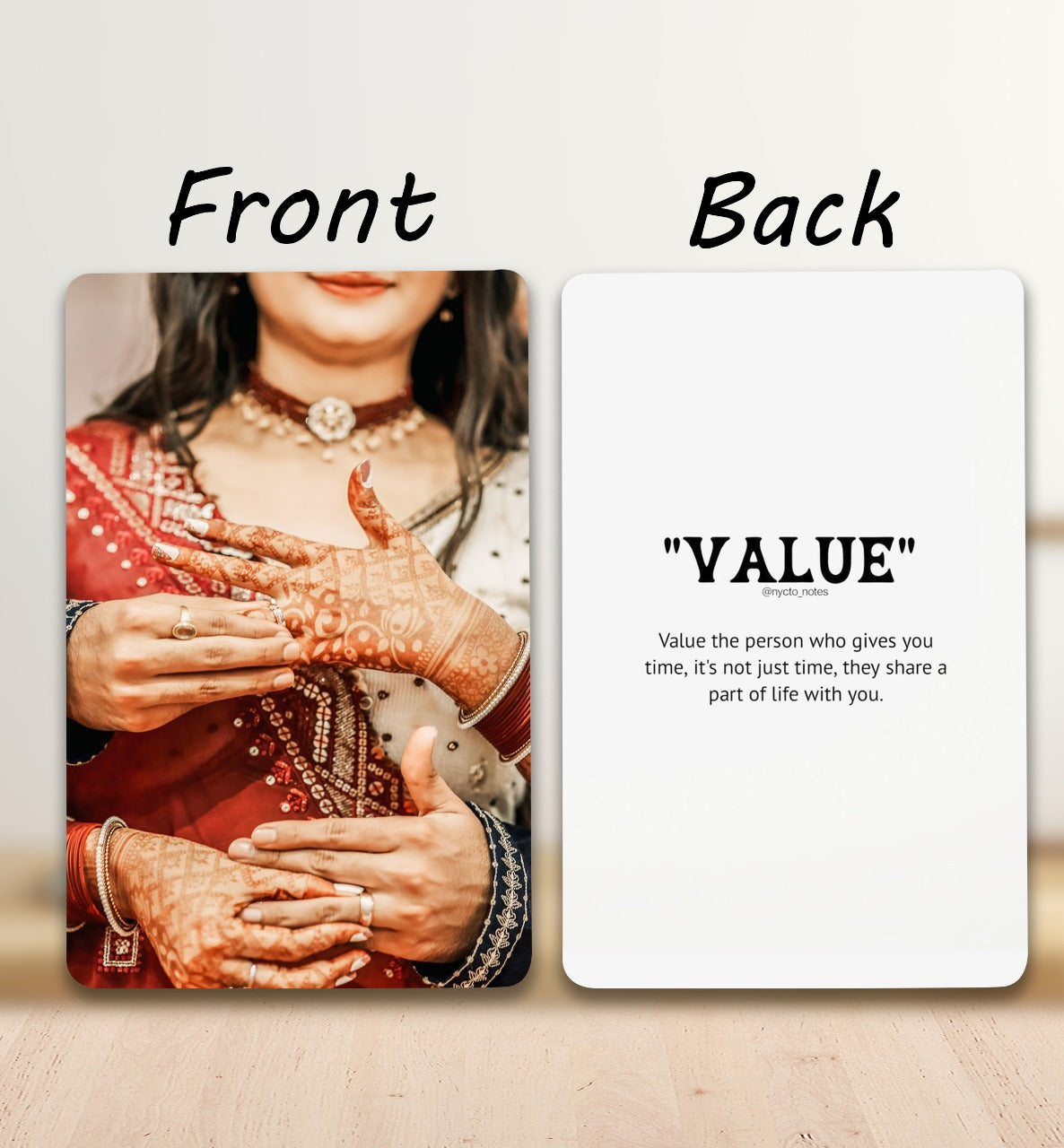 Personalised Wallet Cards ( No COD on Personalised Orders)