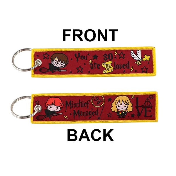 Harry Potter Premium Embroidery Keychain Red - 1 pc