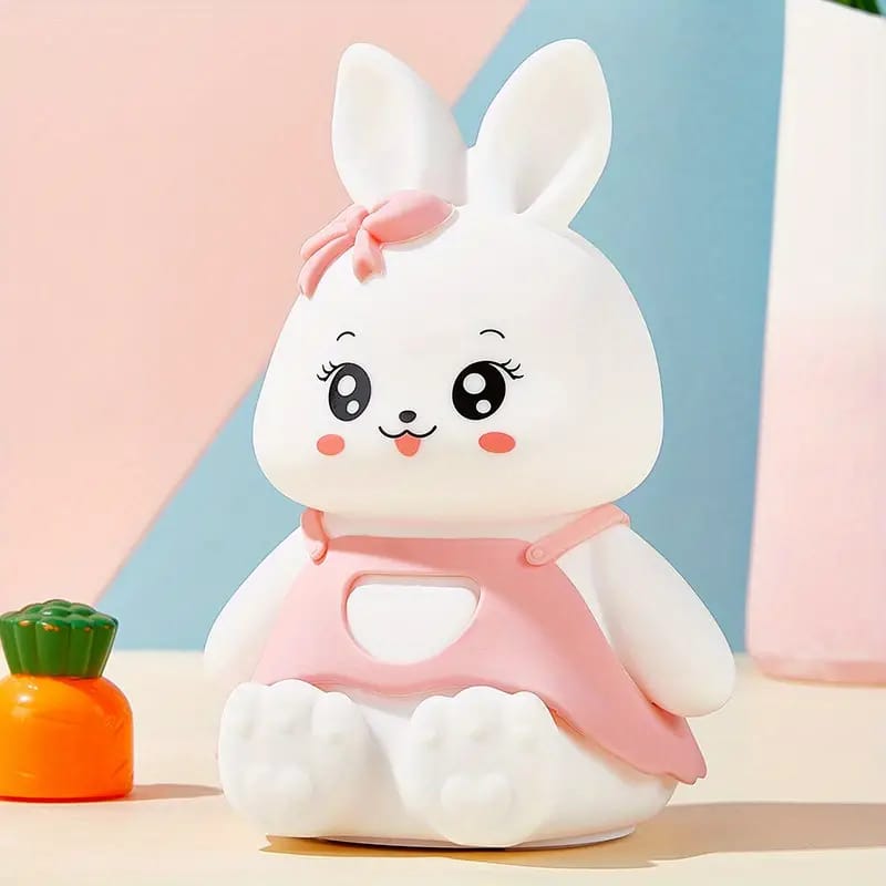 Cute Bunny Touch Silicon 3D Lamp - 7 Colours (Select From Drop Down Menu)