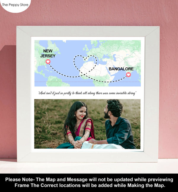 Personalised Location Frame - White (NO COD on This Product) - Prepaid Orders Only (Copy)