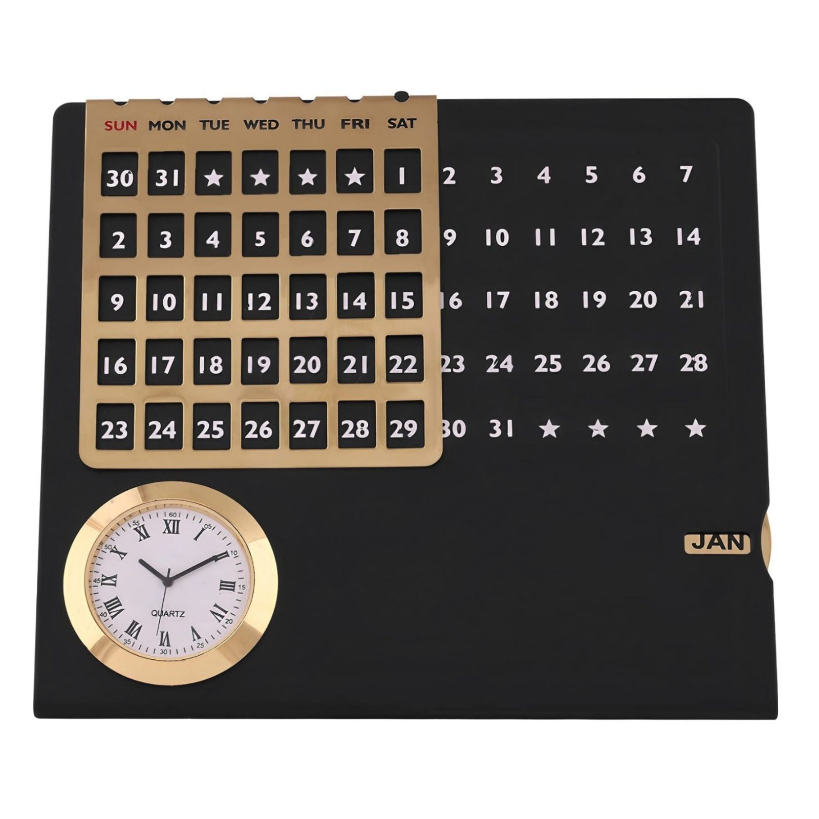 Personalized Never Ending Desk Calendar With Watch (No Cod Allowed On This Product) - Prepaid Orders Only