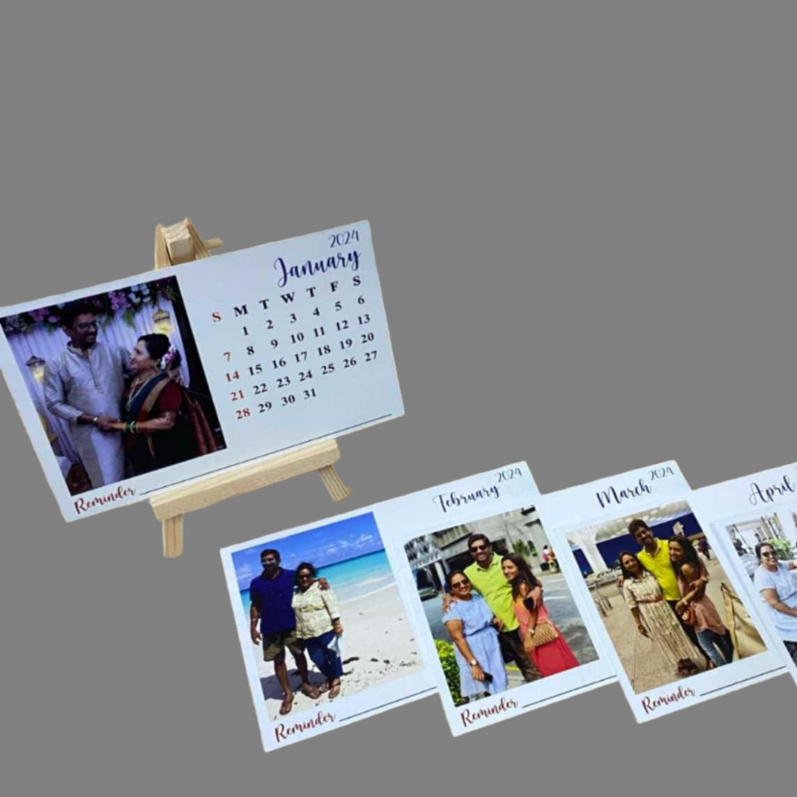Customised 12 Months Photo Calendar 2024 (No Cod Allowed On This Product) - Prepaid Orders Only