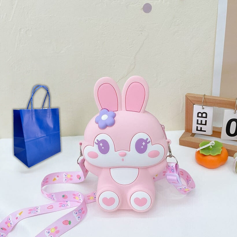 Cute Bunny Combo For Kids With Mirror, Comb and Silicon Keychain (Select From Drop Down Menu)