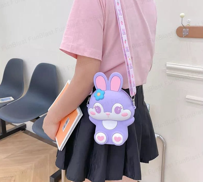 Cute Bunny Combo For Kids With Mirror, Comb and Silicon Keychain (Select From Drop Down Menu)