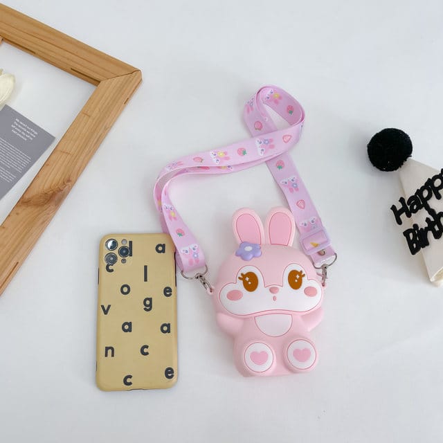 Cute Bunny Combo For Kids With Mirror, Comb and Silicon Keychain (Select From Drop Down Menu)