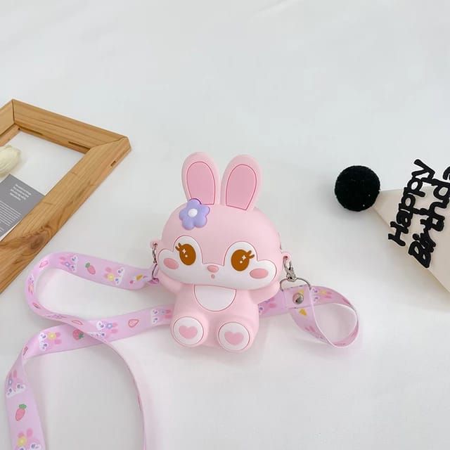 Cute Bunny Combo For Kids With Mirror, Comb and Silicon Keychain (Select From Drop Down Menu)