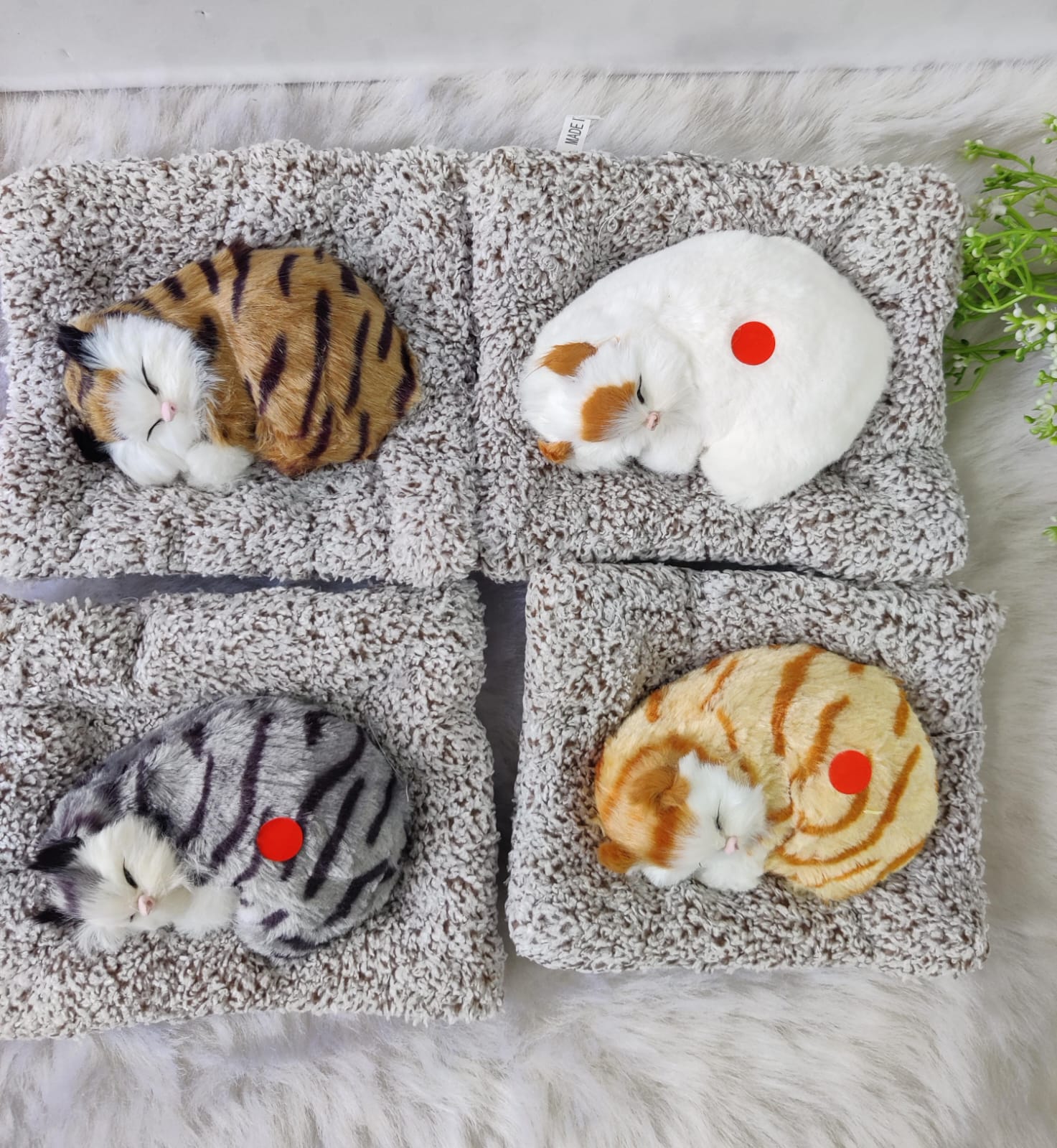 Real Looking Cute Cat Close Eyes Show Piece With Meow Sound Select From  Drop Down Menu)